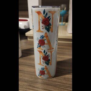 20oz Nana with flowers skinny Tumbler